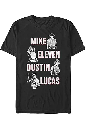 Stranger Things Cast Characteristic Maglietta a Maniche Corte T-Shirt, , L Uomo