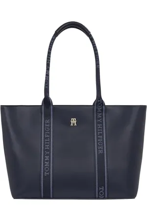Tommy Hilfiger Donna Borsa Tote Bag con Logo, Blu (Space ), Taglia Unica