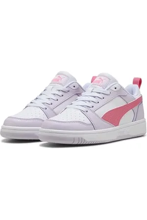 PUMA Rebound V6 Lo JR, Scarpe da Ginnastica, Lilac Frost-Magic Rose White, 38.5 EU