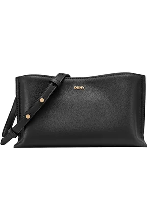 DKNY Alya Crossbody, Handbag Donna, Nero/Oro