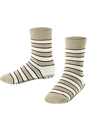 Falke Simple Stripes K Hp Cotone Con Suola In Gomma, Calze da casa Unisex - Bambini e ragazzi, , 31/34 EU