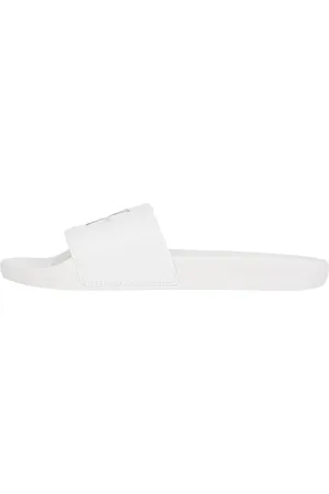Calvin Klein Donna Scarpe da Mare Slide Monogram con Logo, Bianco (Bright White/Black), 39