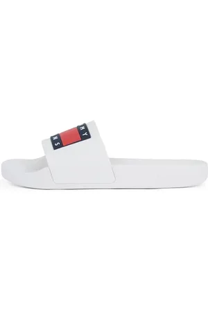 Tommy Hilfiger Scarpe da Mare Donna Flag Pool Slide Ciabatte, Bianco (Ecru), 39