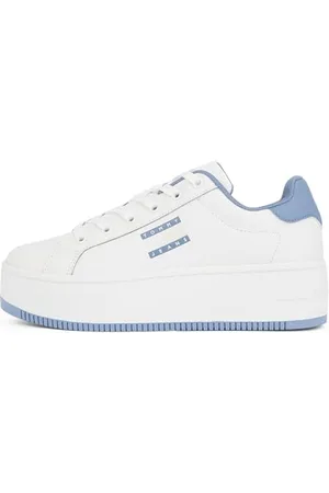 Tommy Hilfiger Donna Sneakers con Suola Preformata Flatform Zeppa, Blu (Clear Water), 42