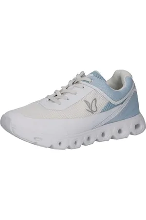 Caprice Damen 9-23703-44, Scarpe da Ginnastica Donna, White/Lt.Blue, 36 EU