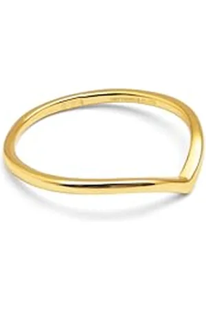 SINGULARU Anello Peak. Argento Sterling 925 con Finitura Placcata 18 Kt. Gioielli da Donna. Taglia 12