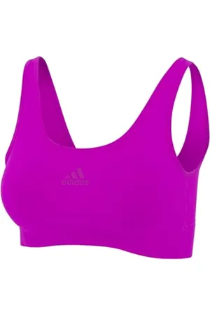 adidas Scoop Lounge Bra-Sport Active Seamless Micro Stretch Reggiseno, Lilla, M Donna