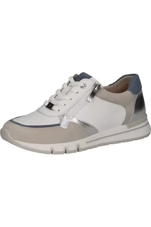 Caprice Damen 9-23724-44, Scarpe da Ginnastica Donna, White/Silver, 37 EU Larga
