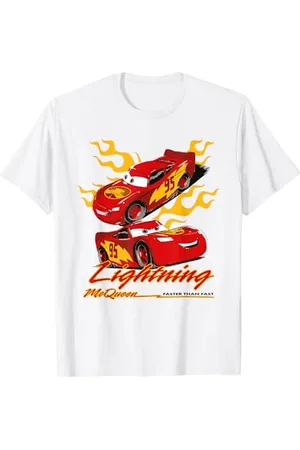 Cars Lightning McQueen Faster Than Fast Maglietta