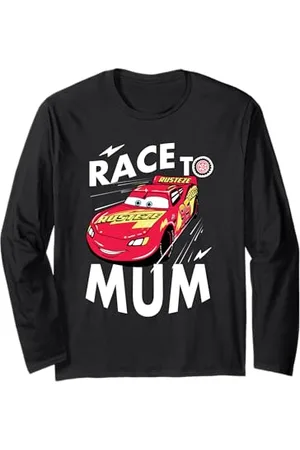 Cars McQueen Race To Mum Festa della mamma Maglia a Manica