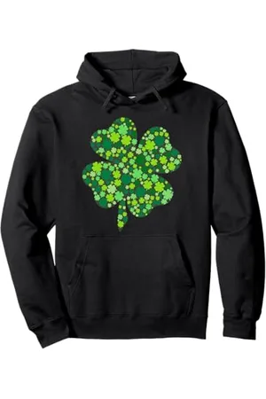Fun Shirts Talismano del trifoglio fortunato Felpa con Cappuccio