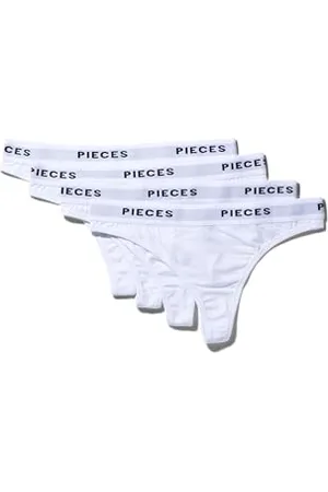 Pieces® PCLOGO Lady Thong 4 Pack Noos BC, Corda Donna,