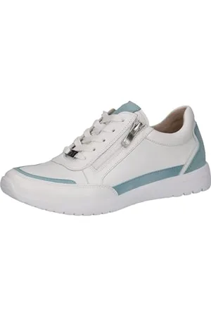 Caprice Damen 9-23721-44, Scarpe da Ginnastica Donna, White/Lt.Blue, 41 EU