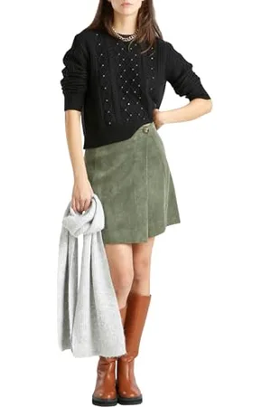 Benetton Maglia G/C M/L 1QCSD10CC Maglione, , L Donna