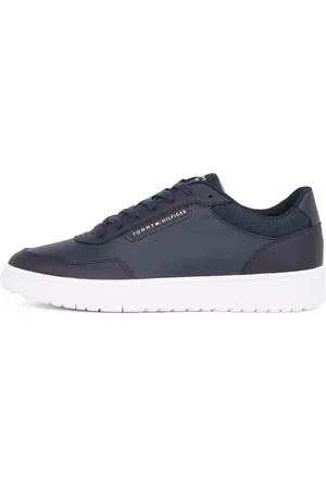Tommy Hilfiger Uomo Sneakers Court Basket Core Eleganti, Blu (Desert Sky), 44 EU