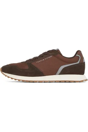 Tommy Hilfiger Uomo Sneakers Running New Eva Mix Flag Scarpe, Marrone , 43
