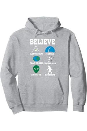 Fun Shirts Credere nelle teorie della cospirazione Felpa con Cappuccio