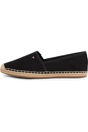 Tommy Hilfiger Donna Espadrillas Flag Canvas con Logo, (Black), 40 EU