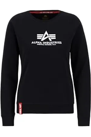 Alpha Industries New Basic Sweater Wmn Felpa per Donna Maglione, Black, S