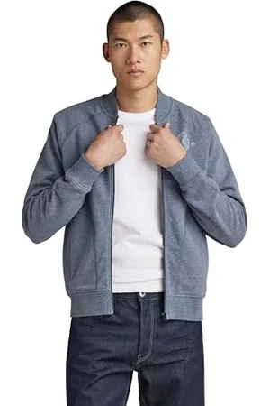 G-Star Uomo Collegic Raglan Bomber Sweater, (vintage indigo htr D24419-D562-G382), M