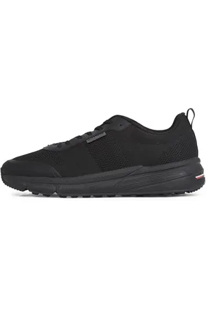 Tommy Hilfiger Uomo Sneakers Running Lightweight Modern Knit Scarpe, (Black), 40