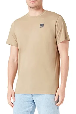 Jack Wolfskin Pendolarismo Maglietta, Grigio Oliva, S Uomo