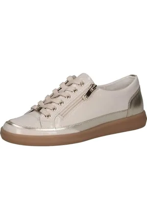Caprice Damen 9-23706-44, Scarpe da Ginnastica Donna, Cream/Gold, 37 EU