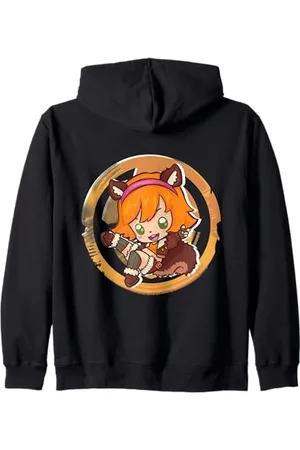 Marvel Rivals Super Hero Squirrel Girl Cute Toon Spray Icon Felpa con Cappuccio