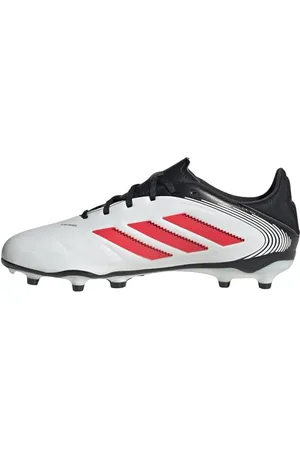 adidas Copa Pure III League FG/MG Football Boots Kids, Scarpe da Calcio Unisex-Adulto, Cloud White/Lucid Red/Core Black, 37 1/3 EU