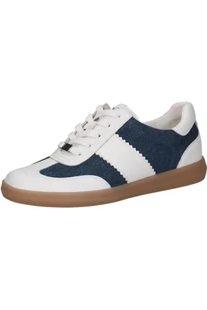 Caprice Damen 9-23705-44, Scarpe da Ginnastica Donna, White/Jeans, 42 EU
