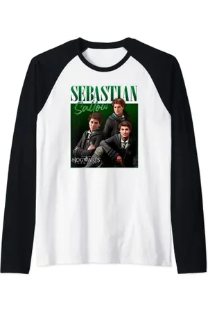 Harry Potter Hogwarts Legacy Sebastian Sallow Collage Maglia con Maniche Raglan