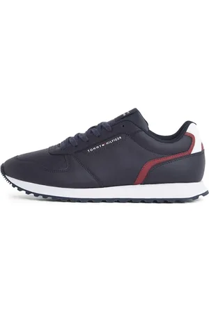 Tommy Hilfiger Uomo Sneakers da Runner New Eva Mix Flag in Pelle, Blu , 43