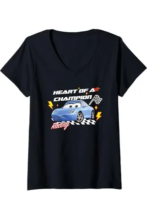 Cars Donna Sally Heart Of Champion Valentine Maglietta con Collo a V