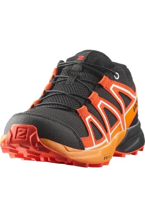Salomon SPEEDCROSS, Scarpe da escursionismo Unisex - Bambini e ragazzi, Black / Cherry Tomato / Turmeric, 28 EU