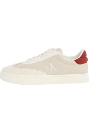 Calvin Klein Uomo Sneakers con Suola Preformata Classic Mix Profilo Basso, Multicolore (Eggshell/Red Ochre), 43