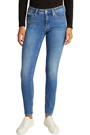 Calvin Klein Donna Jeans Mid Rise Skinny Fit, Blu , 30W/28L