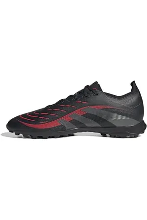 adidas Predator League Turf Football Boots, Scarpe da Calcio Unisex-Adulto, Core Black/Grey Four/Lucid Red, 45 1/3 EU