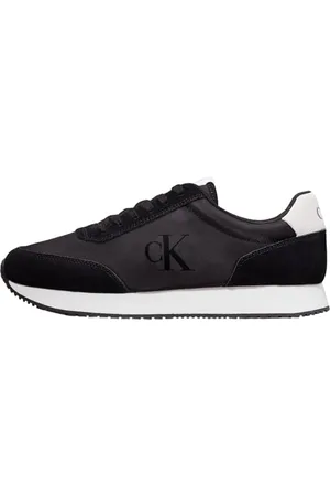 Calvin Klein Jeans Retro Runner Iconic SNK Ym0ym01119, Scarpe da Ginnastica Uomo, Nero Black Bright White, 42 EU