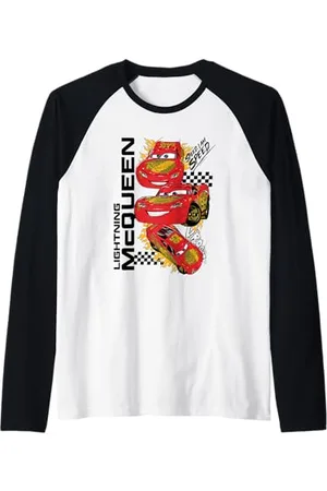 Cars McQueen Speed I Am Speed Maglia con Maniche Raglan