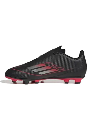 adidas F50 Club Velcro Football Boots FG/MG Kids, Scarpe da Calcio, Core Black/Iron Met./Lucid Red, 21 EU