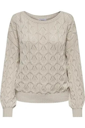ONLY Onlbrynn Life Structure L/S Pul Knt Noos Pullover, Pumice Stone, M Donna