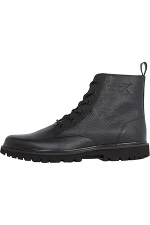Calvin Klein Uomo Stivali Mezza Gamba Eva Mid Tumbled con Lacci, Nero , 40