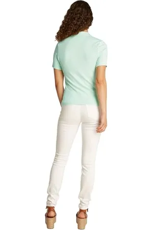 Tommy Hilfiger Maglietta Polo Maniche Corte Donna Slim Fit, (Opal Green), XXL