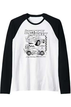 Cars Lightning McQueen Piston Cup Line Maglia con Maniche Raglan
