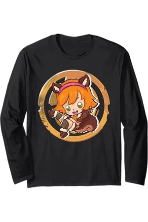 Marvel Rivals Super Hero Squirrel Girl Cute Toon Spray Icon Maglia a Manica