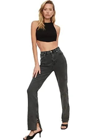 Trendyol Rip High Waist Slim Flare Jeans, 32 da Donna