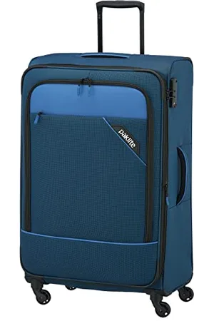 Paklite Valigia da viaggio 4 ruote, valigia con ruote a guscio morbido grande, espandibile, DERBY, trolley elegante con piega ad espansione, chiusura TSA, 77 cm, 102-115 litri