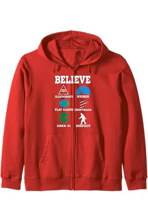 Fun Shirts Credere nelle teorie della cospirazione Felpa con Cappuccio