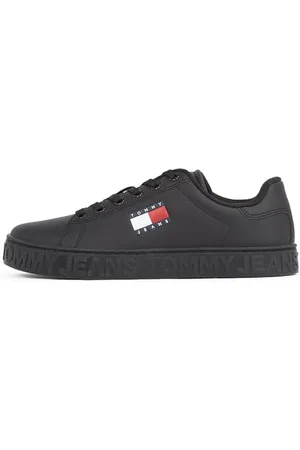 Tommy Hilfiger Donna Sneakers con Suola Alta Logo Profilo Basso, (Black), 41