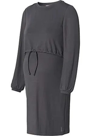 ESPRIT Abito a Maniche Lunghe Vestito, Grigio carbone-019, 40 Donna